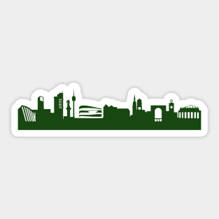 STUTTGART skyline in forest green Sticker